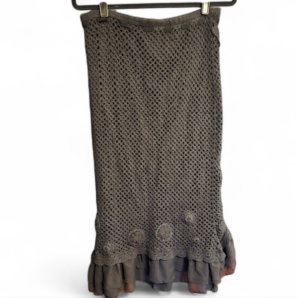 Bandolino Black Crochet Maxi Skirt - Picture 11 of 11